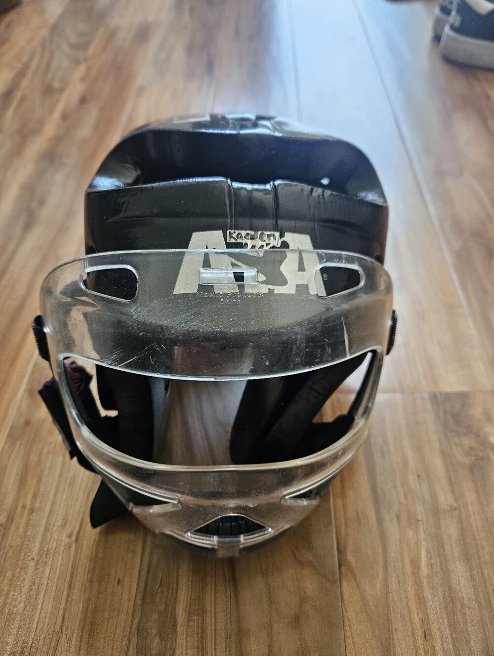 Taekwondo Clear Face Shield Headguard - Black